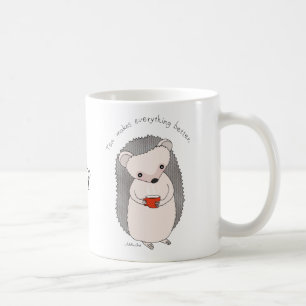Personalized mug Cute Hedgehog Tea Lover Name Mug