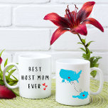 Personalized Mug for Host Mom - Au Pair Gift<br><div class="desc">Best Host Mom Ever - Customizable Mug" This mug tells a story of love and connection.Great gift for a cherished host mom or host family. Choose two countries—one for where you’re from and the other for where your host family welcomed you with open arms. The design features a dotted line...</div>