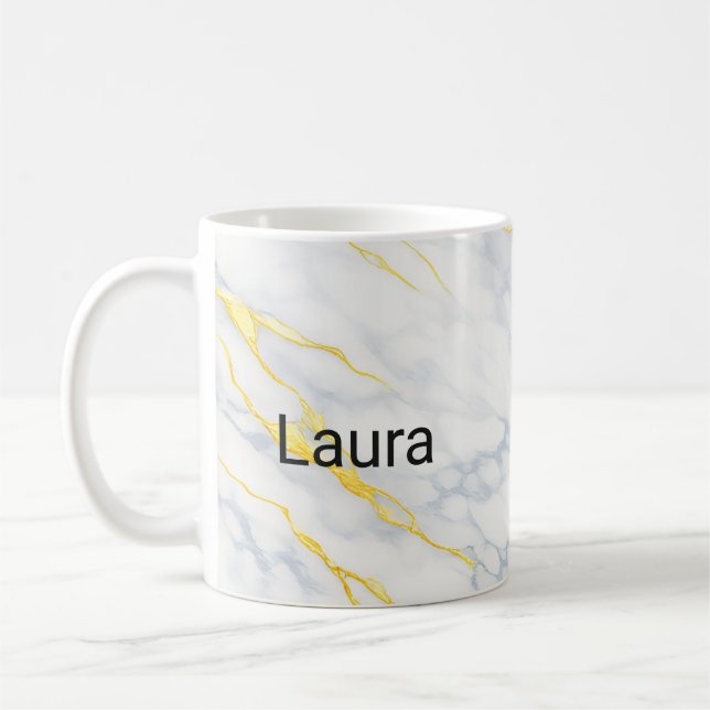Personalized Mug Gold Veining Effect Custom Mug  (Left)