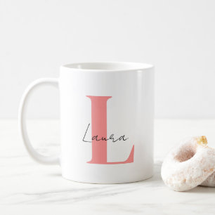 Personalized Mug Initial with Name Cup Custom Gift