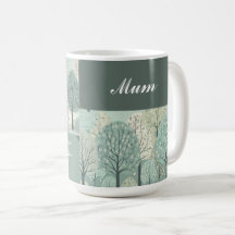 Personalized Mug - Pastel Green Forest