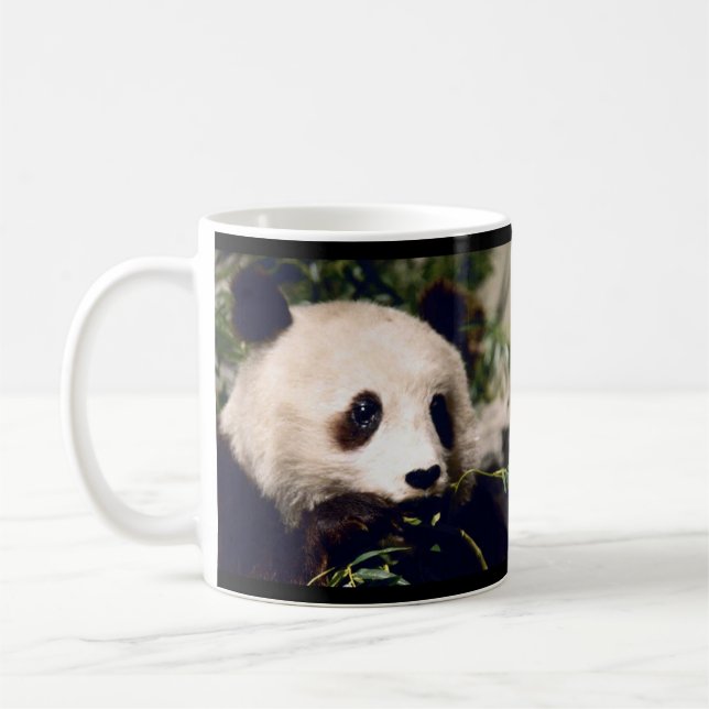 Personalized Mug Sweet PANDA MUNCHING ON BAMBOO (Left)