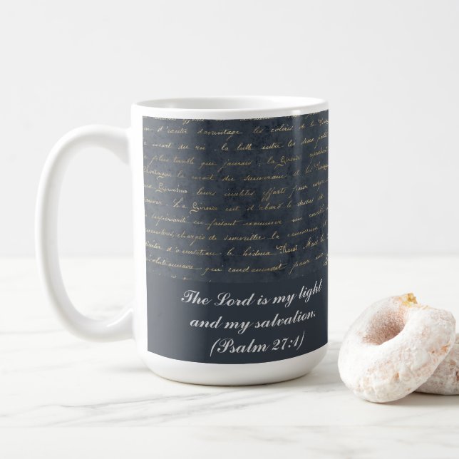 Personalized Mug - Vintage Script Design (With Donut)