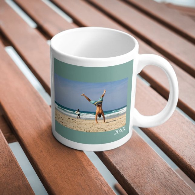 Personalized mug with photo, text and year (Creator Uploaded)