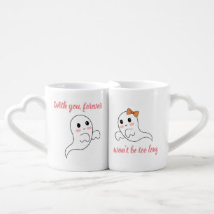 Personalized mugs with cute Ghosts in love