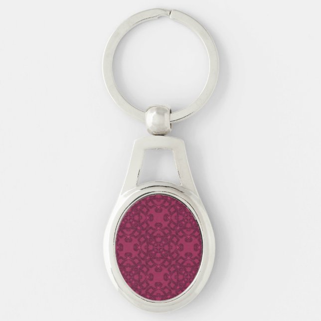 Personalized Mulberry Pattern Keychain (Front)
