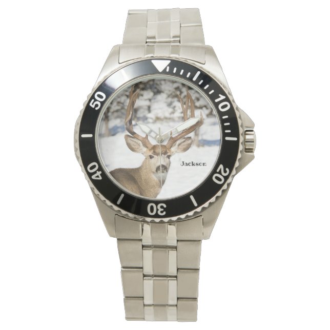 Personalized Mule Deer Buck Watch (Front)