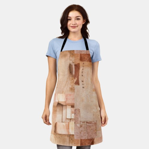 Personalized Multi_Brown Tones Architectural Apron