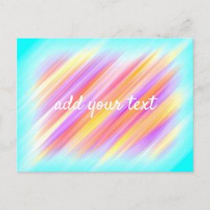 Personalized Multi Color Cool Pattern Postcard