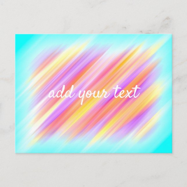 Personalized Multi Color Cool Pattern Postcard (Front)
