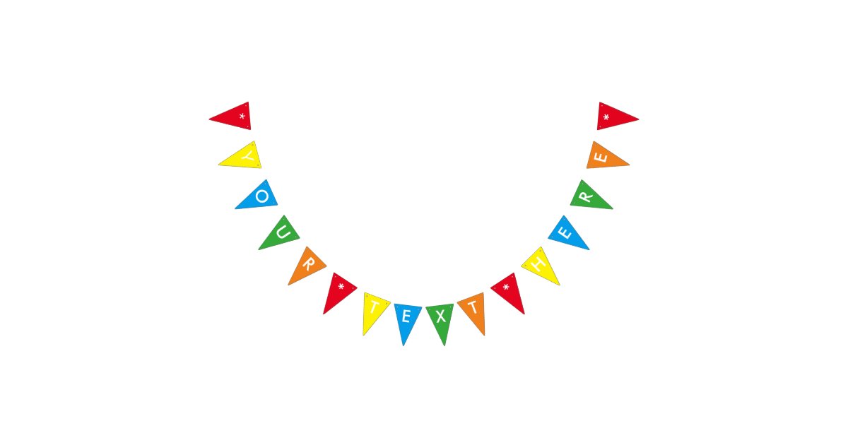 Personalized Multi-Color Triangle Bunting Flags | Zazzle