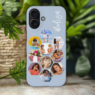Personalized Multi Photo Collage Name iPhone 16 Case