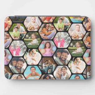 Personalized Multi Photo Modern Hexagon Collage Kindle Cover