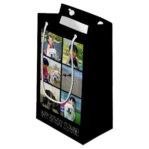 Personalized Multi_Photo Mosaic Picture Collage Small Gift Bag