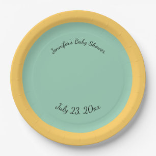Personalized Multicolor Let's Get Beachy Paper Plates