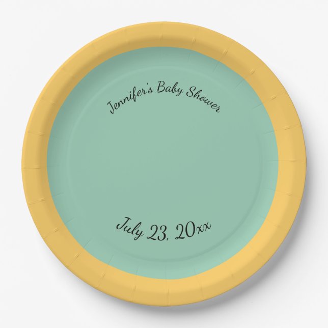 Personalized Multicolor Let's Get Beachy Paper Plates (Front)