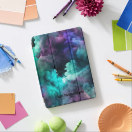 Personalized Multicolor Outer Space Nebula iPad Air Cover