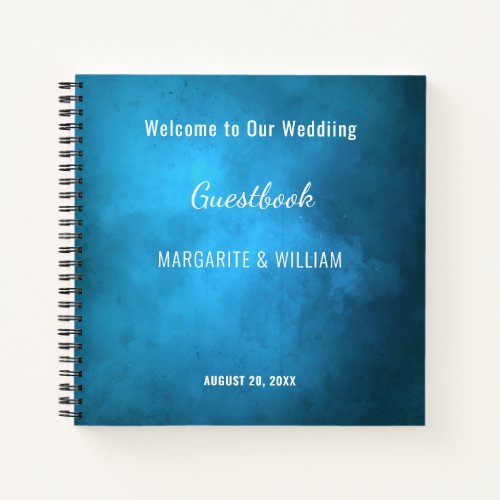Personalized Multicolor Water Scene Guestbook Notebook