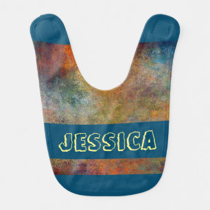 Personalized Multicolored Girl Boy Baby Bib