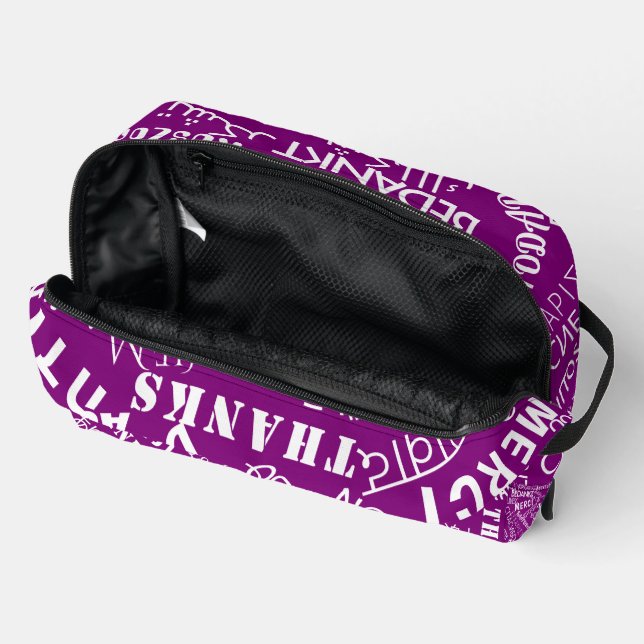 Personalized Multilingual Thank You Text Dopp Kit (Open)