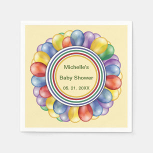 Personalized Multiple Balloon Colors Napkins