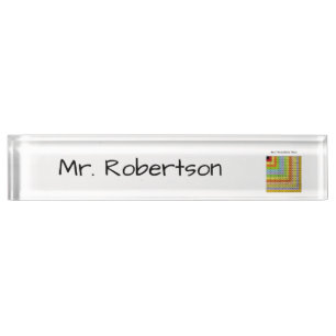 Personalized "Multiplication Chart" Desk Name Plate