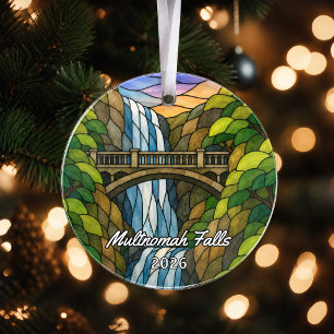 Personalized Multnomah Falls Acrylic Ornament, Cus Ornament