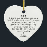 Personalized Mum Gift Vintage Minimal Christmas Ceramic Ornament<br><div class="desc">Celebrate your mum in a truly special way with the Personalized Mum Gift Vintage Minimal Christmas Ceramic Ornament. This beautifully crafted ornament offers a timeless and elegant design, making it a perfect thank-you keepsake gift for any occasion. Whether you're looking for a unique stocking stuffer or a personalized thank-you gift,...</div>