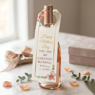 Personalized Mum Love Gift – Happy Mother’s Day Bottle Hanger Tag