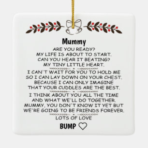 Personalized Mummy To Be from Baby Bump Christmas Ceramic Ornament
