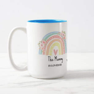 Personalized Mum's Rainbow & Floral Mug