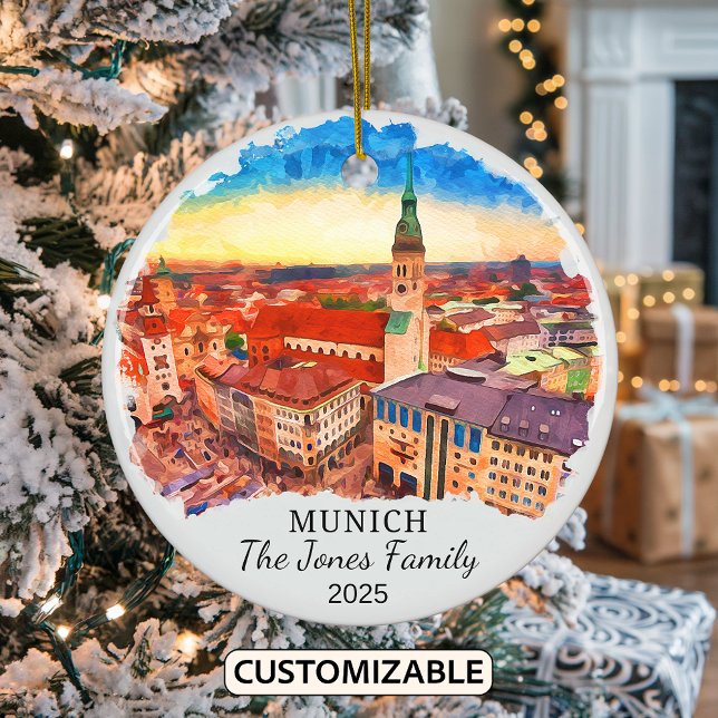 Personalized Munich Ornament, Germany Ceramic Ornament (Creator Uploaded)