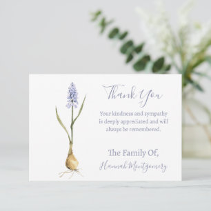Personalized Muscari Sympathy Thank You Cards
