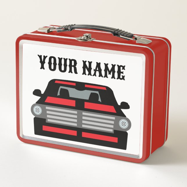 Personalized Muscle Cars Custom Metal Lunch Box (Front)