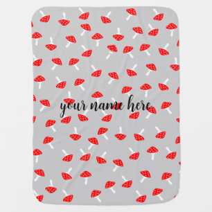 Personalized Mushroom Baby Blanket