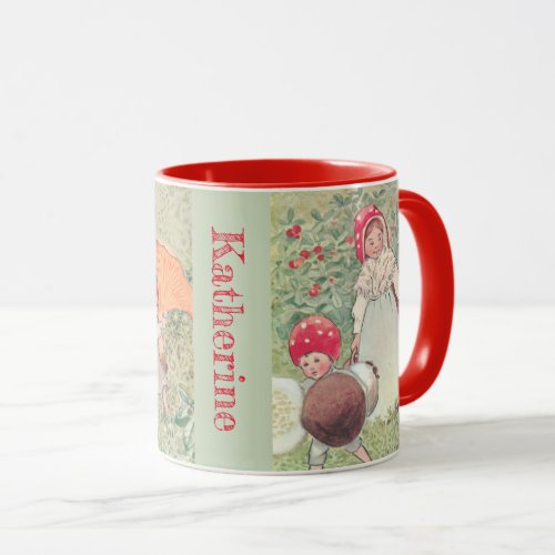 Personalized Mushroom Fairytale Elsa Beskow Mug