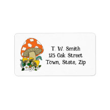 Personalized Mushroom Return Address