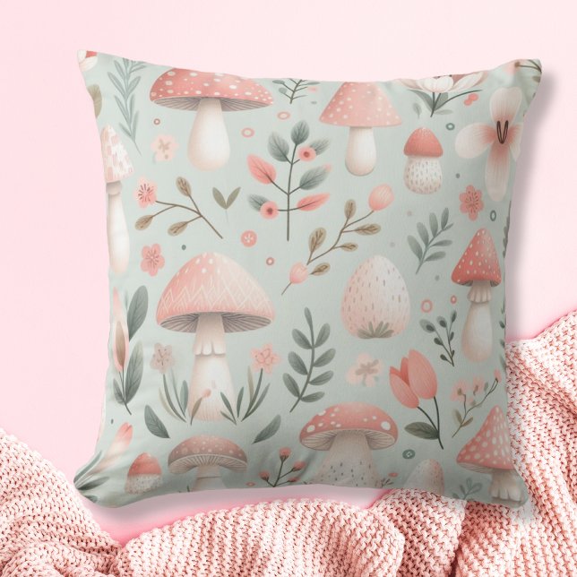 Personalized Mushroom Throw Pillow (Creator Uploaded)