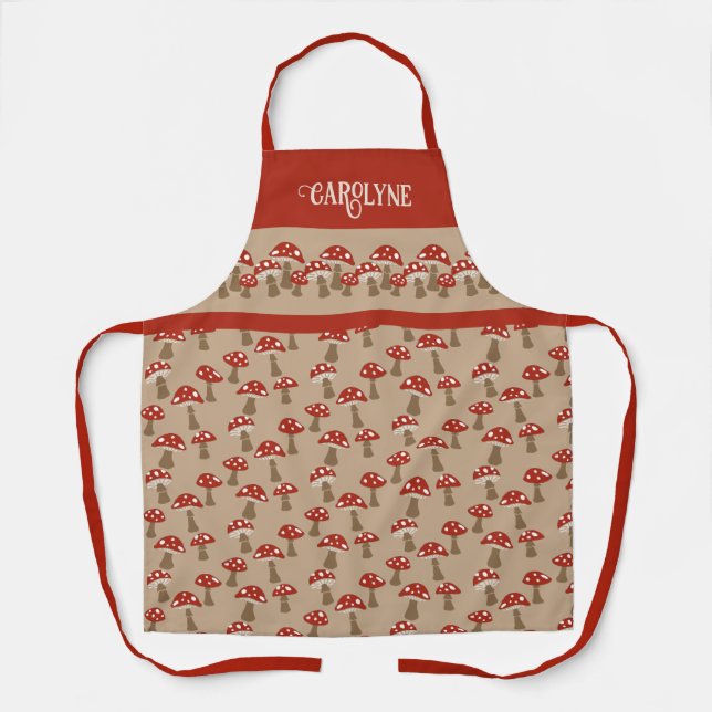Personalized Mushrooms Apron (Front)