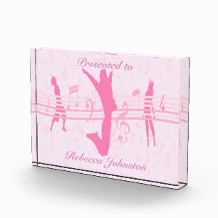 Personalized Music Dance and Drama Pink Award