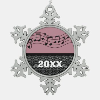 Personalized Music Gift Band Choir Snowflake Pewter Christmas Ornament by madconductor at Zazzle