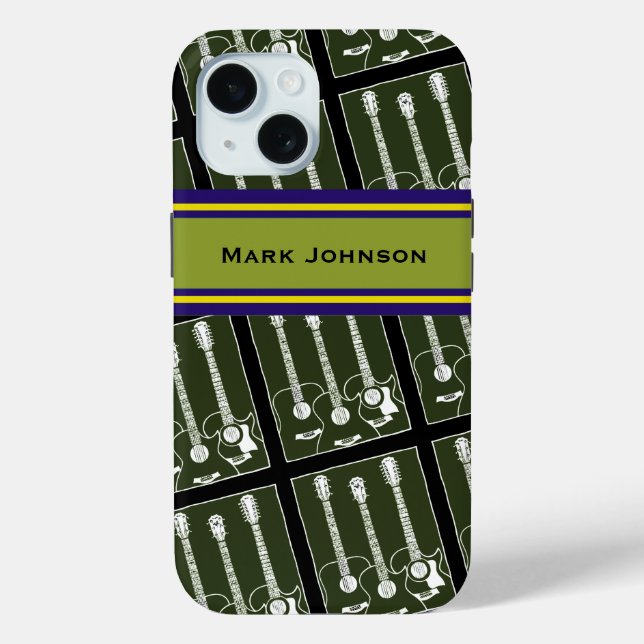 Personalized Music Guitar pattern Case-Mate iPhone Case (Back)