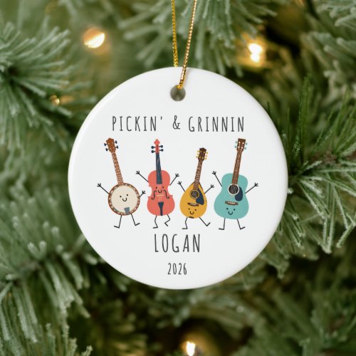 Personalized Music Lover Christmas Ornament