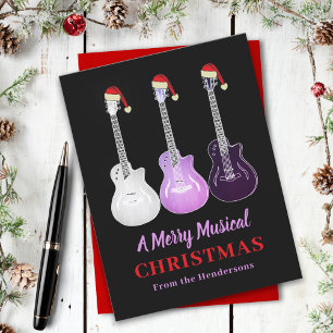 Personalized Music Lovers Christmas Holiday Postcard