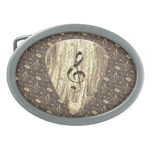 Personalized Music Note Guitar Pick Belt Buckle
