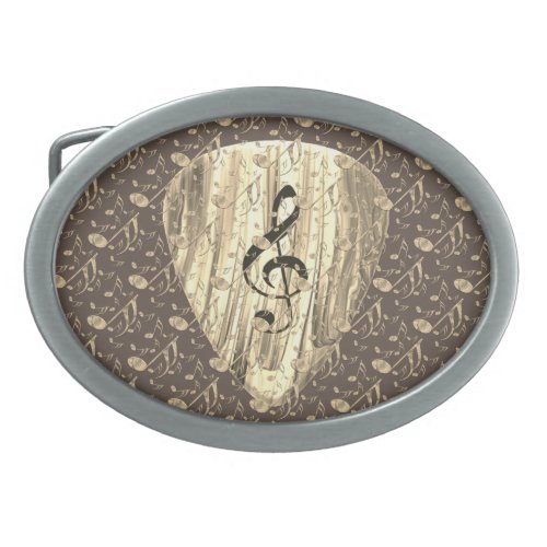 Personalized Music Note Guitar Pick  Belt Buckle