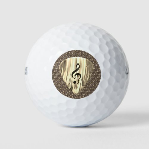 Personalized Music Note Guitar Pick  Golf Balls