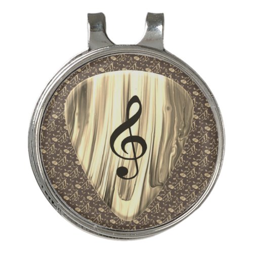 Personalized Music Note Guitar Pick  Golf Hat Clip
