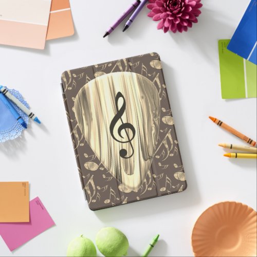 Personalized Music Note Guitar Pick  iPad Air Cover