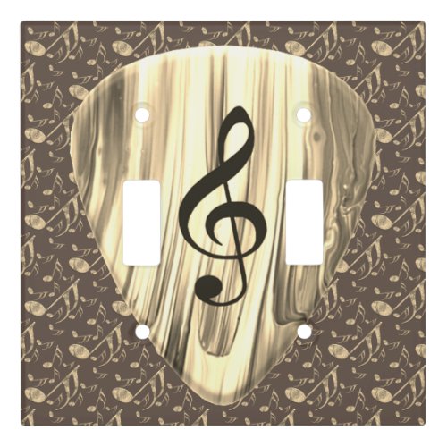 Personalized Music Note Guitar Pick  Light Switch Cover